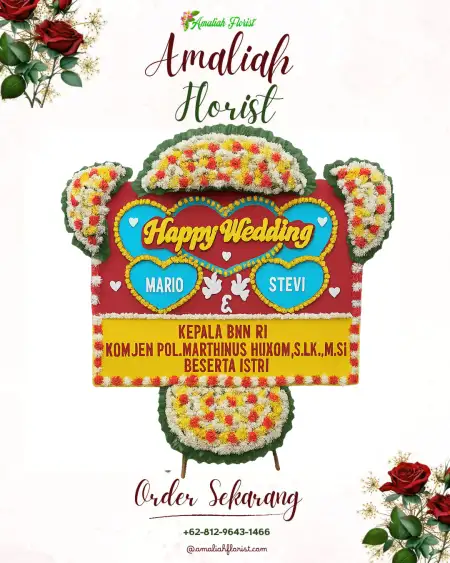 Papan Bunga Pernikahan Cikadut